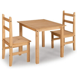 Mews Corona Dining Set 2 Seater Solid Mexican Pine Wood Dining Table With 2 Chairs - thumbnail 2