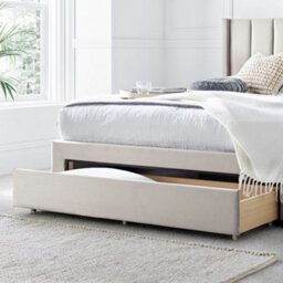 Elegance Natural Beige Upholstered Storage - King Size 5Ft Drawer Bed Frame Only - thumbnail 5