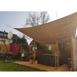 White 2Mx3M Shade Sail For Garden - thumbnail 2