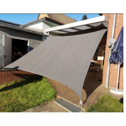 White 2Mx3M Shade Sail For Garden - thumbnail 1