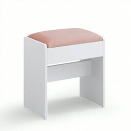 LEDREM Dressing Table Stool, Upholstered Makeup Stool, Velvet Vanity Stool, Footrest With Anti-Slip Pads, For Dressing Room - thumbnail 3