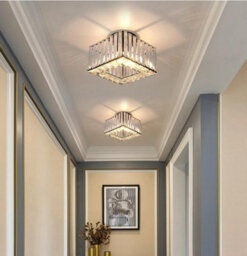Semi Flush Mount Ceiling Light Crystal Chandelier Modern Black 20 Cm - thumbnail 5