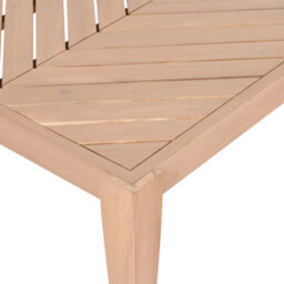 Beliani Garden Coffee Table Rivello 123 Cm 68 Cm Acacia Wood Light Brown - thumbnail 5