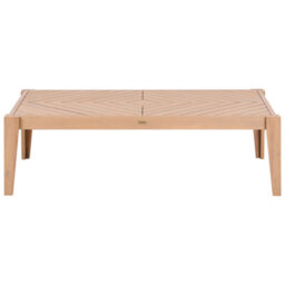 Beliani Garden Coffee Table Rivello 123 Cm 68 Cm Acacia Wood Light Brown - thumbnail 4