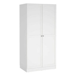 Wyld Haus Cherryfern White 2-Door Wooden Wardrobe, Matt Finish - thumbnail 3