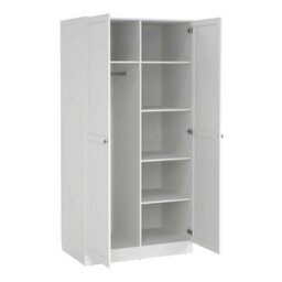 Wyld Haus Cherryfern White 2-Door Wooden Wardrobe, Matt Finish - thumbnail 7