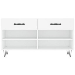 Walplus Shoe Bench White 102X35X55 Cm Engineered Wood - thumbnail 6
