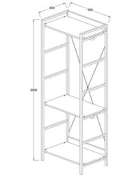 Timber Art Design Dual Hanging Open Wardrobe Riviera Oak Bedroom Furniture - thumbnail 7