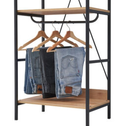 Timber Art Design Dual Hanging Open Wardrobe Riviera Oak Bedroom Furniture - thumbnail 5