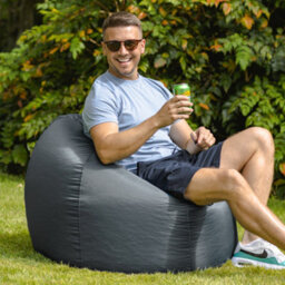 icon Adult Classic Beanbag Outdoor Waterproof Bean Bags Ready Filled - Slate Grey - thumbnail 2