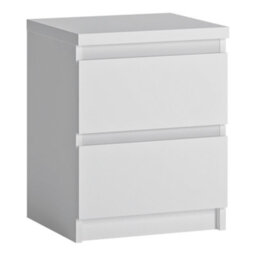 Furniture To Go Fribo Bedside Cabinet 2 Drawer In Alpine White - thumbnail 1