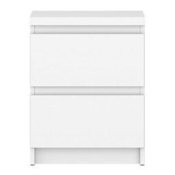 Furniture To Go Fribo Bedside Cabinet 2 Drawer In Alpine White - thumbnail 2
