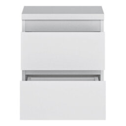 Furniture To Go Fribo Bedside Cabinet 2 Drawer In Alpine White - thumbnail 3