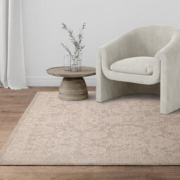 Furniturebox Uk Melrose Beige Floral Patterned Rug 160X230 - thumbnail 1