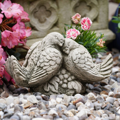 Burgess Love Doves Stone Statue British Bird Dove Outdoor Garden Ornament British Made Sculpture - image 1