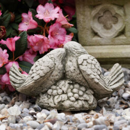 Burgess Love Doves Stone Statue British Bird Dove Outdoor Garden Ornament British Made Sculpture - thumbnail 4