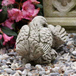 Burgess Love Doves Stone Statue British Bird Dove Outdoor Garden Ornament British Made Sculpture - thumbnail 3
