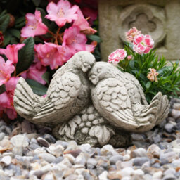 Burgess Love Doves Stone Statue British Bird Dove Outdoor Garden Ornament British Made Sculpture - thumbnail 2