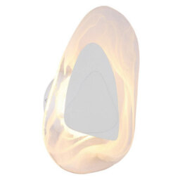 Luminosa Lighting Luminosa Dorsey Integrated Led Wall Lamp White Matt Clear Glass Shade Led 3000K