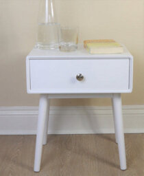 Aspect Furniture Niva Bedside Table With One Drawer ,white - thumbnail 1