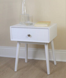 Aspect Furniture Niva Bedside Table With One Drawer ,white - thumbnail 2