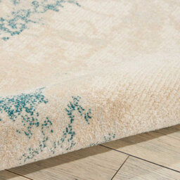 Ivory/teal Modern Abstract Luxurious Easy To Clean Rug For Living Room And Bedroom-66 X 229Cm (Runner) - thumbnail 4
