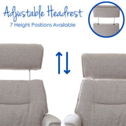Morris Living The Newton Swivel Recliner Chair & Matching Footstool - Beige Fabric - thumbnail 3