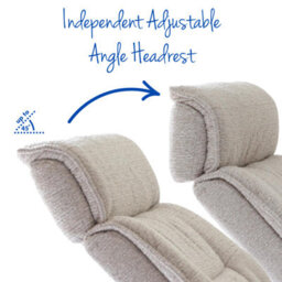 Morris Living The Newton Swivel Recliner Chair & Matching Footstool - Beige Fabric - thumbnail 2