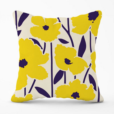 Warren Reed Designer Vintage Tropical Flowers Outdoor Cushion 45Cm X 45Cm - image 1