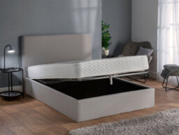 Snuggle Beds Henry Storage Ottoman Bed - Warm Grey - Double - thumbnail 3