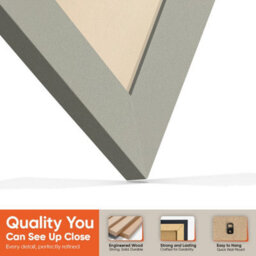 "30X17"" Light Grey Modern Vinyl Record Frame With Ivory Mount For 12 Inch Lp Album Cover & Disc - Ak Frames" - thumbnail 3