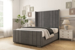 "Sloomy Hargrave Armour Coniston Bed Frame With Mattress With 50""  Upholstered Wingback Headboard 3' Single" - thumbnail 2