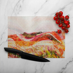 Benjamin Tate Design Wheat Field Paint Glass Chopping Boarddesigner Style - thumbnail 3