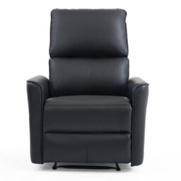 More4Homes Madrid 1+2+3 Seater Manual Recliner Air Leather Sofa Set (Black) - thumbnail 3