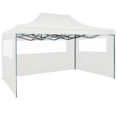 Berkfield Professional Folding Party Tent With 3 Sidewalls 3X4 M Steel White - image 1