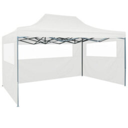 Berkfield Professional Folding Party Tent With 3 Sidewalls 3X4 M Steel White - thumbnail 1