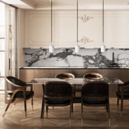 Happy Homewares White Marble Pendant Lamp Fitting In Scandinavian Design With Black Fabric Cable - thumbnail 5