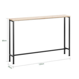 Sobuy Fsb19-Xl-Z, Console Table Hall Table Side Table End Table Living Room Sofa Table,brown,w120Xd20Xh80 - thumbnail 3