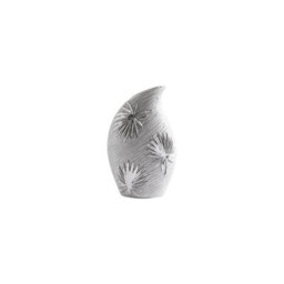 Modern Silver Vase With Decorative Leaf Pattern H25.3Cm - thumbnail 1