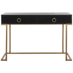 Beliani Console Table Westport 115 Cm 50 Cm With Drawers Black/ Gold - thumbnail 6