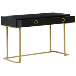 Beliani Console Table Westport 115 Cm 50 Cm With Drawers Black/ Gold - thumbnail 5