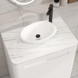 Royal Bathrooms Venice 700mm Gloss White Freestanding Bathroom Countertop Vanity Unit 2 Door With Nova Basin - thumbnail 6