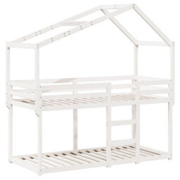 Berkfield Bunk Bed Without Mattress White 80X200 Cm Solid Wood Pine - thumbnail 3