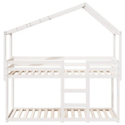 Berkfield Bunk Bed Without Mattress White 80X200 Cm Solid Wood Pine - thumbnail 4