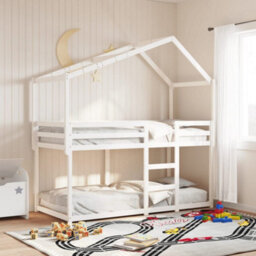 Berkfield Bunk Bed Without Mattress White 80X200 Cm Solid Wood Pine - thumbnail 1