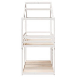 Berkfield Bunk Bed Without Mattress White 80X200 Cm Solid Wood Pine - thumbnail 7
