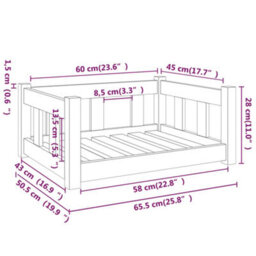 Walplus Dog Bed 65.5X50.5X28 Cm Solid Wood Pine - thumbnail 7