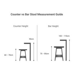 Bo Living Nico Bar Stool, Charcoal Grey, W50Xd45Xh87-108Cm - thumbnail 5
