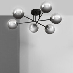 Emibig Lighting Emibig Brendi Ceiling Lamp  6 X E14 Black With Graphite Shade - thumbnail 7