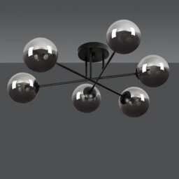 Emibig Lighting Emibig Brendi Ceiling Lamp  6 X E14 Black With Graphite Shade - thumbnail 2